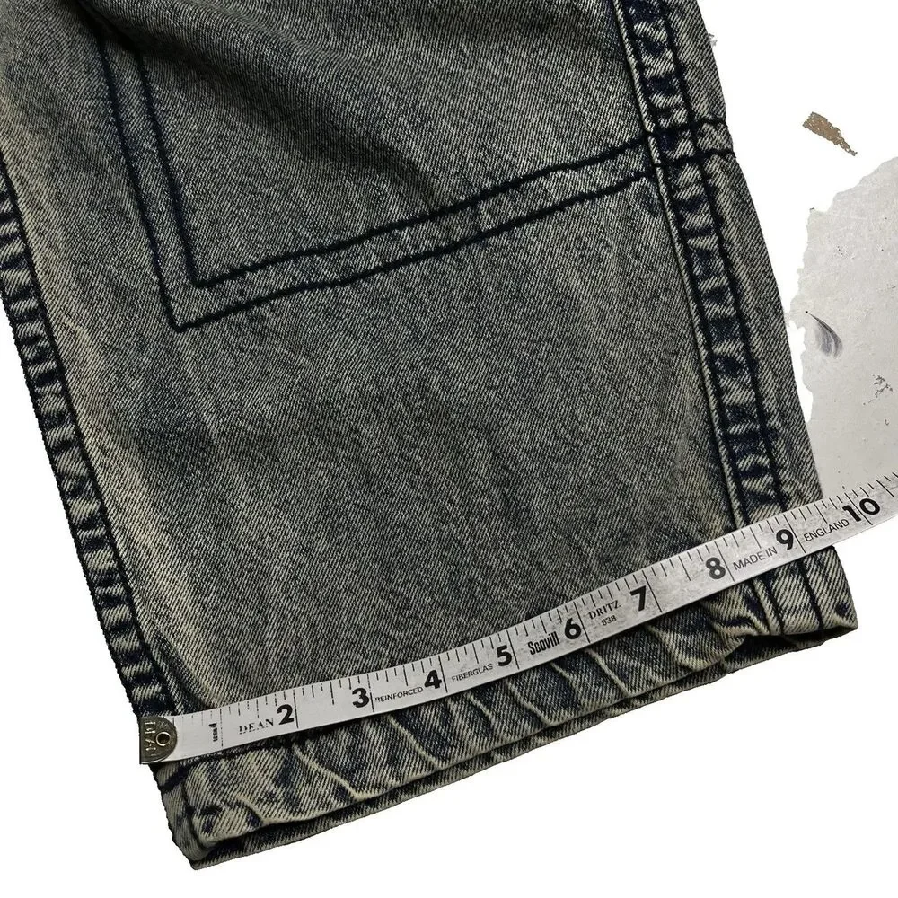 NEW True Religion Big T Cargo Pants Y2K Men 31x34 Acid Wash Denim Baggy Loose